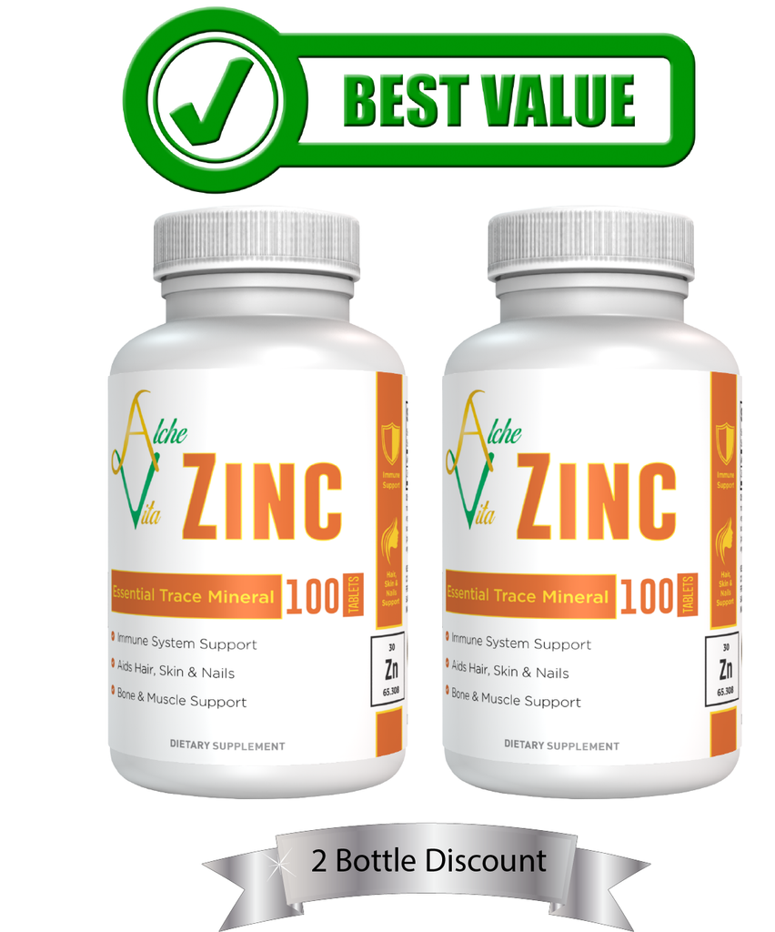 Zinc 50mg Essential Trace Mineral (2 Pack Deal)