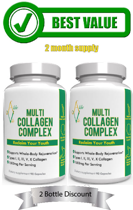 Multi-Collagen Capsules - 2 Pack Deal (Collagen Types I, II, III, V & X) - AlcheVita