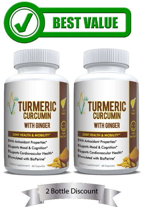 Turmeric Curcumin with Ginger, 95% curcuminoids - 2 Pack Deal