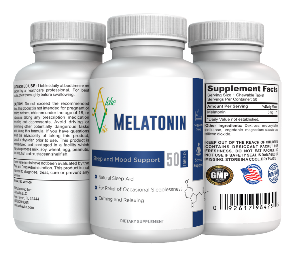 Chewable Melatonin - Sleep and Mood Support - AlcheVita