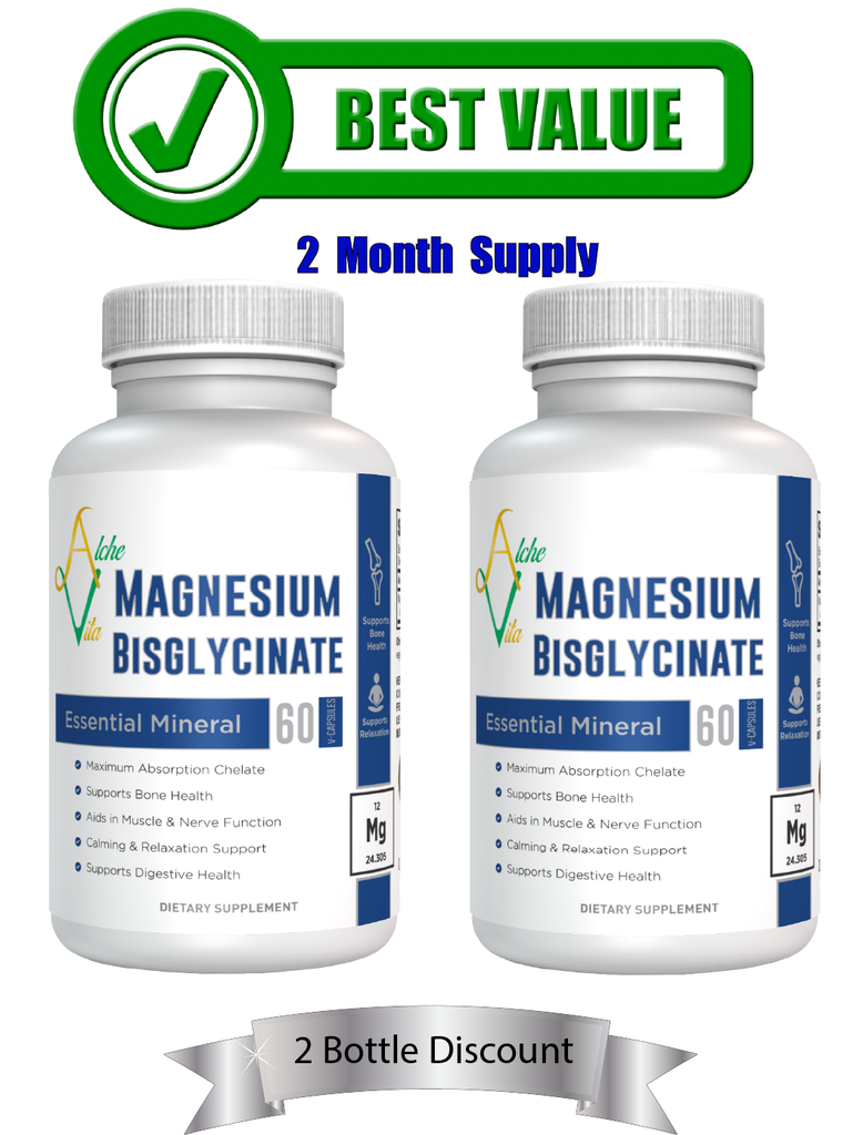 Magnesium BisGlycinate 200mg - 2 Pack Deal