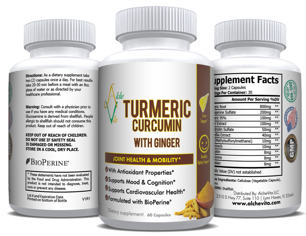 Turmeric Curcumin with Ginger, 95% curcuminoids - 2 Pack Deal