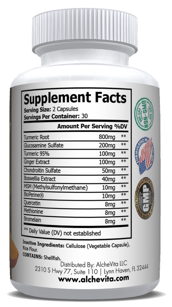 supplement facts turmeric ginger circumin